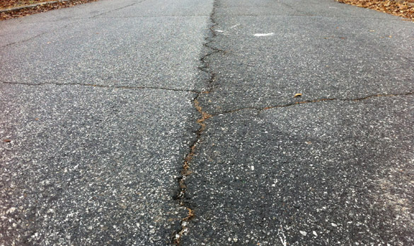 Cracked Paved Asphalt