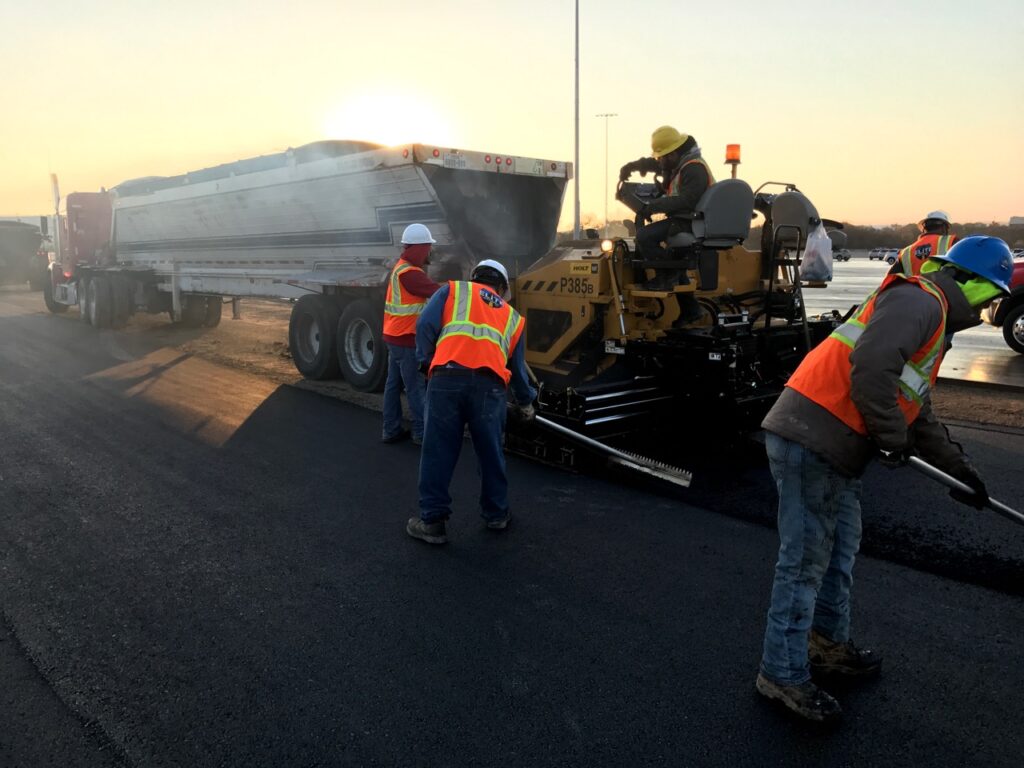 elite asphalt on an asphalt paving project in dallas, texas